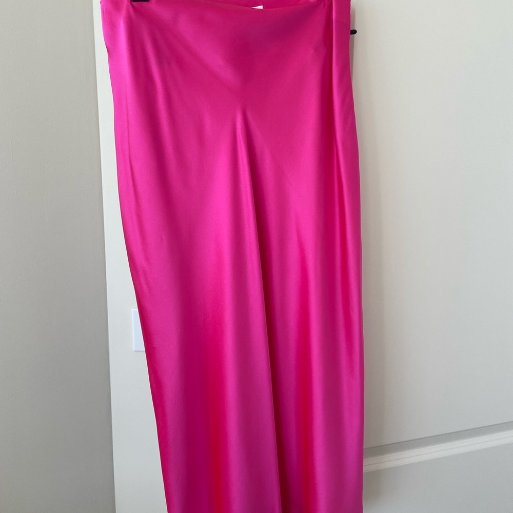 Amanda Uprichard pink silk skirt
